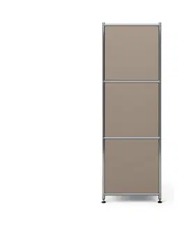 Dressers Kovová komoda »CN3« s 2 výklopnými priehradkami, sivohnedá