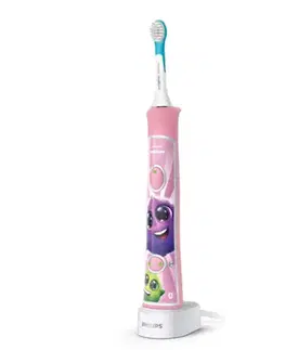 Elektrické zubné kefky Philips Sonická detská zubná kefka s pripojením Bluetooth HX6352/42, ružová