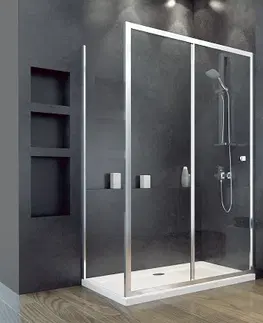 Sprchovacie kúty HOPA - Bočný panel k sprchovým dverám DUO SLIDE BLACK - FARBA rámu - Čierna, Rozmer A - 90, Rozmer C - 195, Smer zatvárania - Univerzálne Ľavé / Pravé, Výplň - Číre bezpečnostné sklo - 6 mm BCDUOSL90PSBC