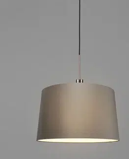 Zavesne lampy Moderné závesné svietidlo oceľové s tienidlom 45 cm tupé - Combi 1