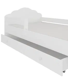 Postele NABBI Cami detská posteľ s matracom a úložným priestorom 80x160 cm biela