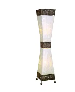 Stojacie lampy Woru Stojacia lampa Adrian, mušle Capiz, výška 100 cm