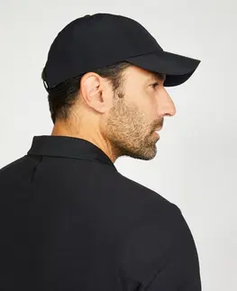 dresy Pánska golfová polokošeľa s krátkym rukávom WW500 čierna