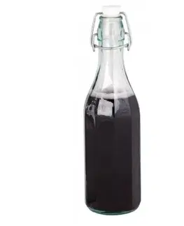 Fľaše na mlieko a sirupy Skleněná fľaša s clip uzáverom, 0,5 l, 6 ks