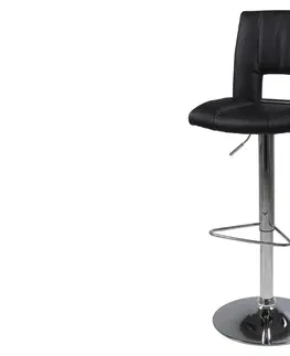 Barové stoličky Dkton Dizajnová barová stolička Almonzo, čierna / chrómová