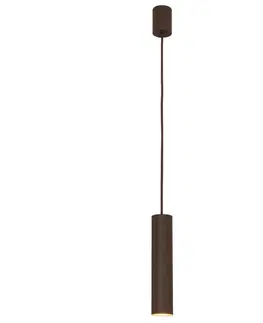 Závesné svietidlá Menzel Menzel Solo Pipe závesná lampa, hnedo-čierna