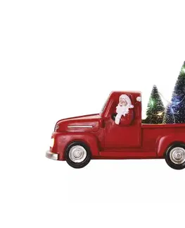Vianočné osvetlenie  DCLW09 LED dekorace – Santa v autě s vánočními stromky 10 cm 3x AA vnitřní multicolor