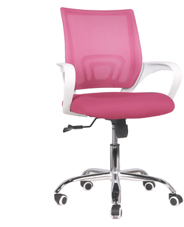 Kancelárske stoličky KONDELA Sanaz Typ 2 kancelárske kreslo ružová / biela