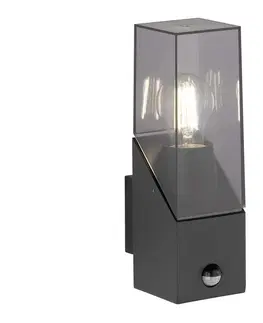 Svietidlá Wofi Wofi 12224 - Vonkajšie nástenné svietidlo so senzorom MARCOS 1xE27/23W/230V IP54 