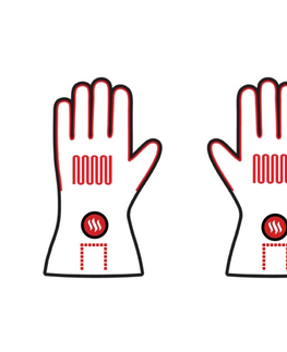 Zimné rukavice Vyhrievané rukavice v štýle shearling Glovii GS3 béžovo-čierna - L