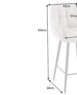 Barové stoličky LuxD Dizajnová barová otočná stolička Vallerina béžová