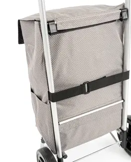 Nákupné tašky a košíky  Aldotrade VIENA šedá nákupný vozík