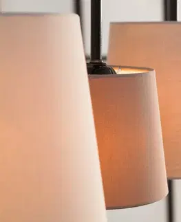 Osvetlenie Závesná lampa LANSING Dekorhome Biela / sivá
