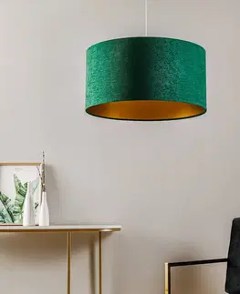 Závesné svietidlá Maco Design Závesné svietidlo Salina, zelená/zlatá, Ø 60 cm