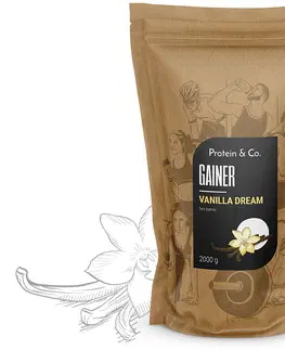 Sacharidy a gainery Protein&Co. Gainer 2kg Zvoľ príchuť: Vanilla dream