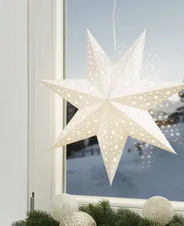 Vianočné svetelné hviezdy Markslöjd Hviezda Solvalla na zavesenie, 45 cm, striebro
