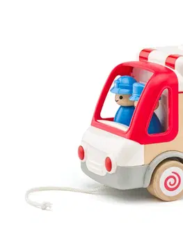 Hračky - dopravné stroje a traktory WOODY - Auto ambulancia so zvukmi a svetlom
