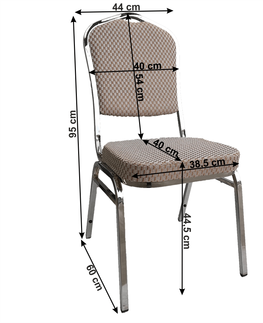 Konferenčné stoličky KONDELA Zina 3 New konferenčná stolička béžová / vzor / chróm