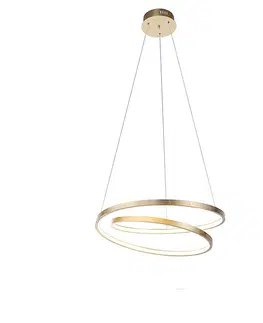 Zavesne lampy Dizajnová závesná lampa zlatá 55 cm vrátane LED stmievateľná - Rowan