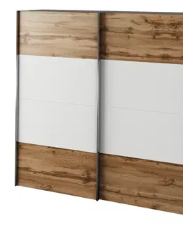 Spálňové zostavy Spálňový komplet (posteľ 160x200 cm), dub wotan/biela, GABRIELA NEW