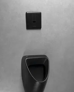 Kúpeľňa Bruckner - SCHWARN BLACK keramický urinál, zadný prívod, zadný odpad, čierny 201.701.6