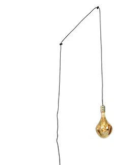 Zavesne lampy Moderné závesné svietidlo zlaté so zástrčkou vrátane LED svietidla stmievateľného - Cavalux