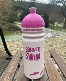 Triatlonové doplnky Borntoswim shark water bottle ružová