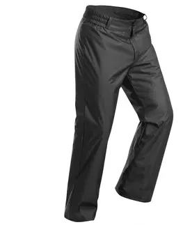 nohavice Pánske hrejivé lyžiarske nohavice 100 čierne