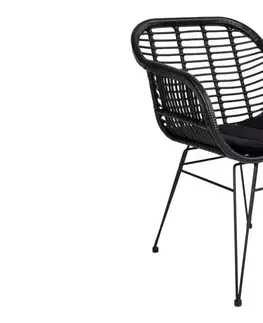 Záhradné stoličky a kreslá Norddan Dizajnové kreslo Prince, čierne