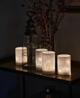 LED sviečky Sirius LED dekoratívna sviečka Ava, sada 2 ks, 12 cm, motív jeleňa