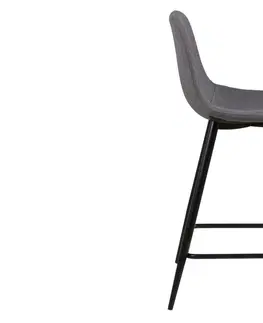 Barové stoličky Dkton Dizajnová barová stolička Alphonsus, svetlosivá