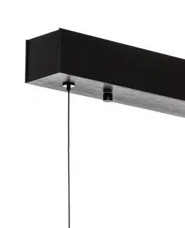 Závesné svietidlá quitani Quitani Elis LED závesná lampa dub/čierna 148 cm