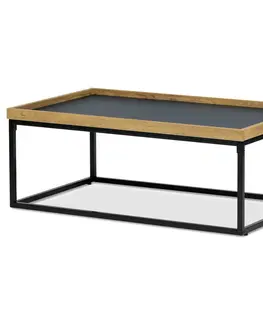 Konferenčné stolíky Konferenčný stôl s hranou a obvodovou podnožou, 100 x 60 x 39 cm