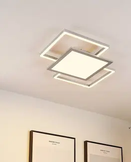 Stropné svietidlá Lucande Lucande Ciaran– stropné LED svietidlo, štvorce