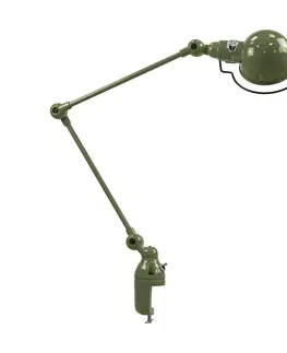 Stolové lampy s klipom Jieldé Jieldé Signal SI332 stolná lampa s upínaním oliva