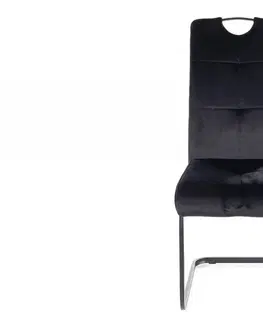 Jedálenské zostavy Jedálenská stolička AXO VELVET Signal Čierna
