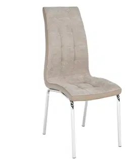 Stoličky Jedálenská stolička, béžová/chróm, GERDA NEW
