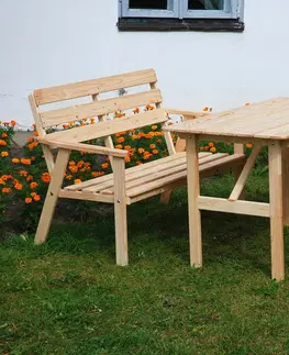 Záhradný a campingový nábytok Záhradná drevená zostava NORDIC