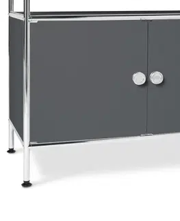 Furniture Doplnková súprava kovových dvierok »CN3«, sivá