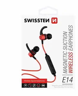 Slúchadlá Bluetooth slúchadlá Swissten Active, červená 51105091