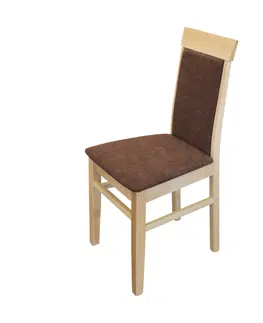 Jedálenské stoličky Jedálenská stolička OLI buk/tmavo hnedá