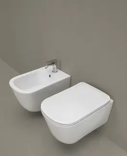 Záchody KERASAN - TRIBECA závesná WC misa, Rimless, 35x54cm, biela 511401