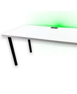 Moderné kancelárske stoly Písací Stôl Pre Hráča 160x80x36 Model 2 Biely Top