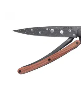 Outdoorové nože Vreckový nôž Deejo 1GB124 Tattoo astro, black, 37g, coralwood