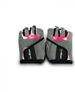 Rukavice na cvičenie GymBeam Fitness Dámske rukavice Camo Pink  M