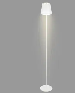 Vonkajšie osvetlenie terasy Briloner Nabíjateľná stojacia lampa Kiki LED, 2 700 K, biela