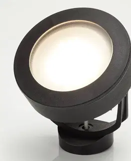 LED reflektory a svietidlá s bodcom do zeme Fumagalli Zabudované bodové svetlo Tommy okrúhle čierne