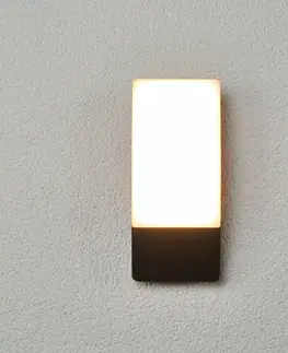 Vonkajšie nástenné svietidlá Lucande Vonkajšie nástenné LED svietidlo Siara tmavosivé