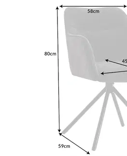 Stoličky Otočné jedálenské kreslo 2 ks TEMUS Dekorhome Béžová
