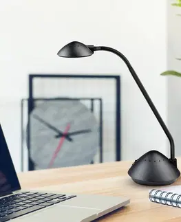 Stolové lampy na písací stôl Maul LED stolová lampa MAULarc s ohybným ramenom čierna